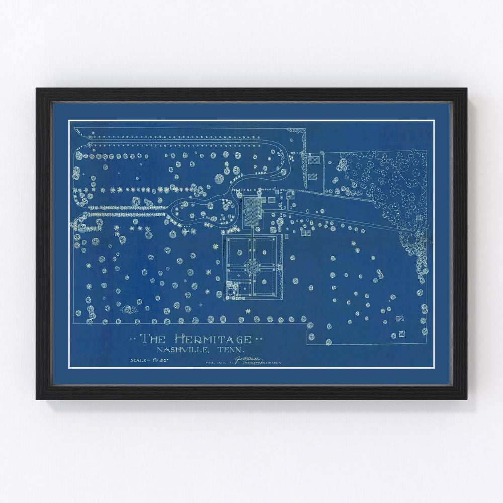 The Hermitage Vintage Map 1920