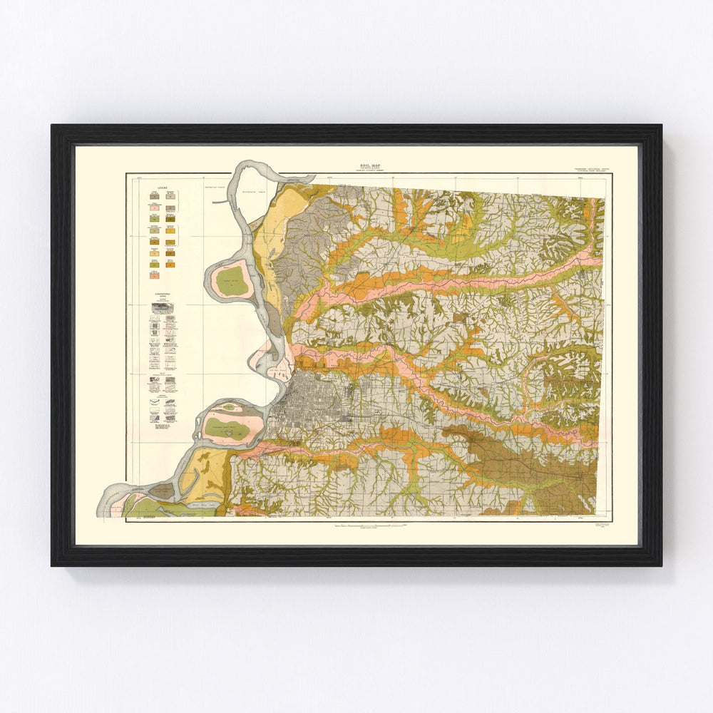 Shelby County Vintage Map 1916