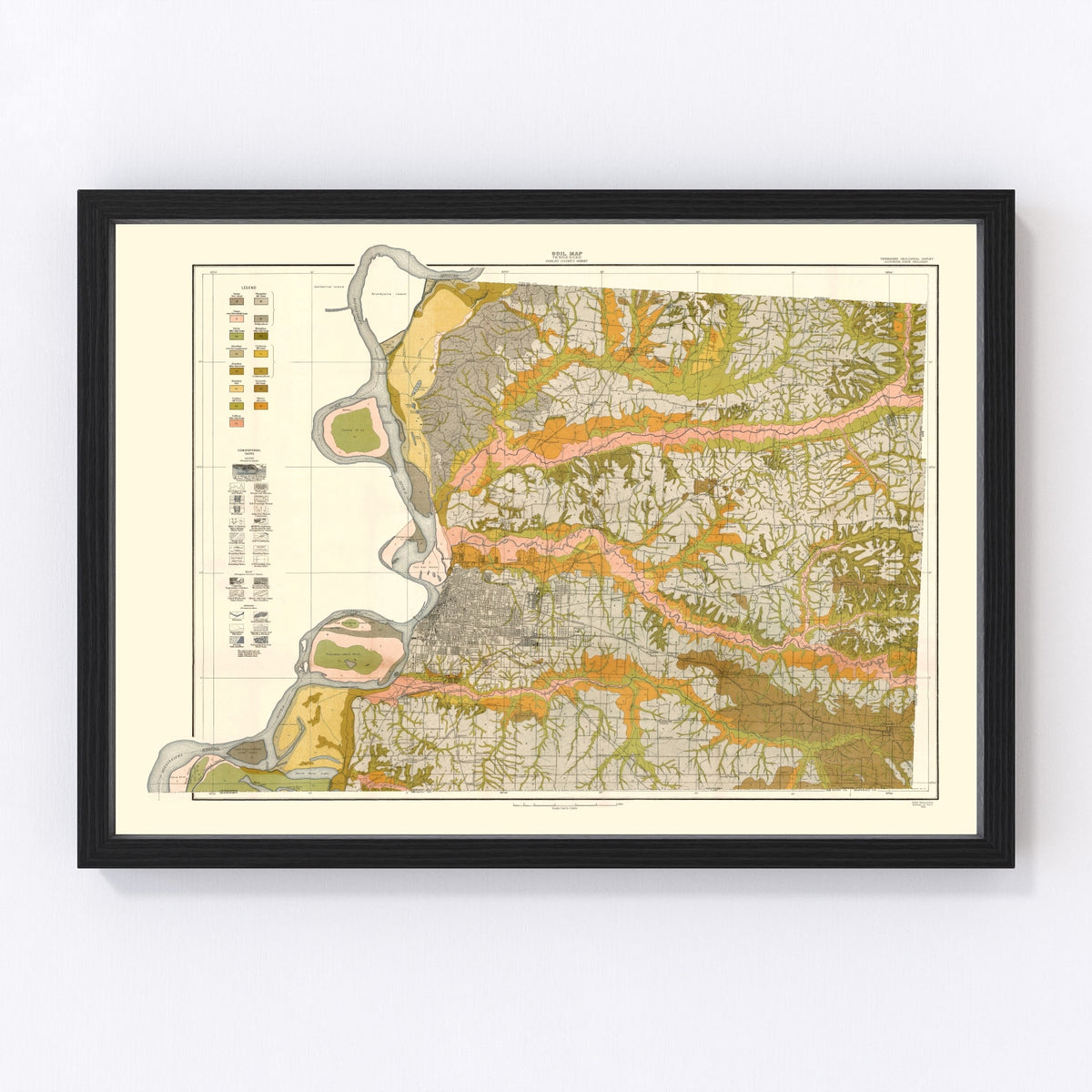 Shelby County Vintage Map 1916