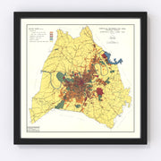 Nashville Vintage Map 1956