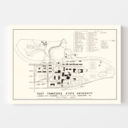 map of East TN Unive