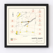 Fayette County Vintage Map 1997