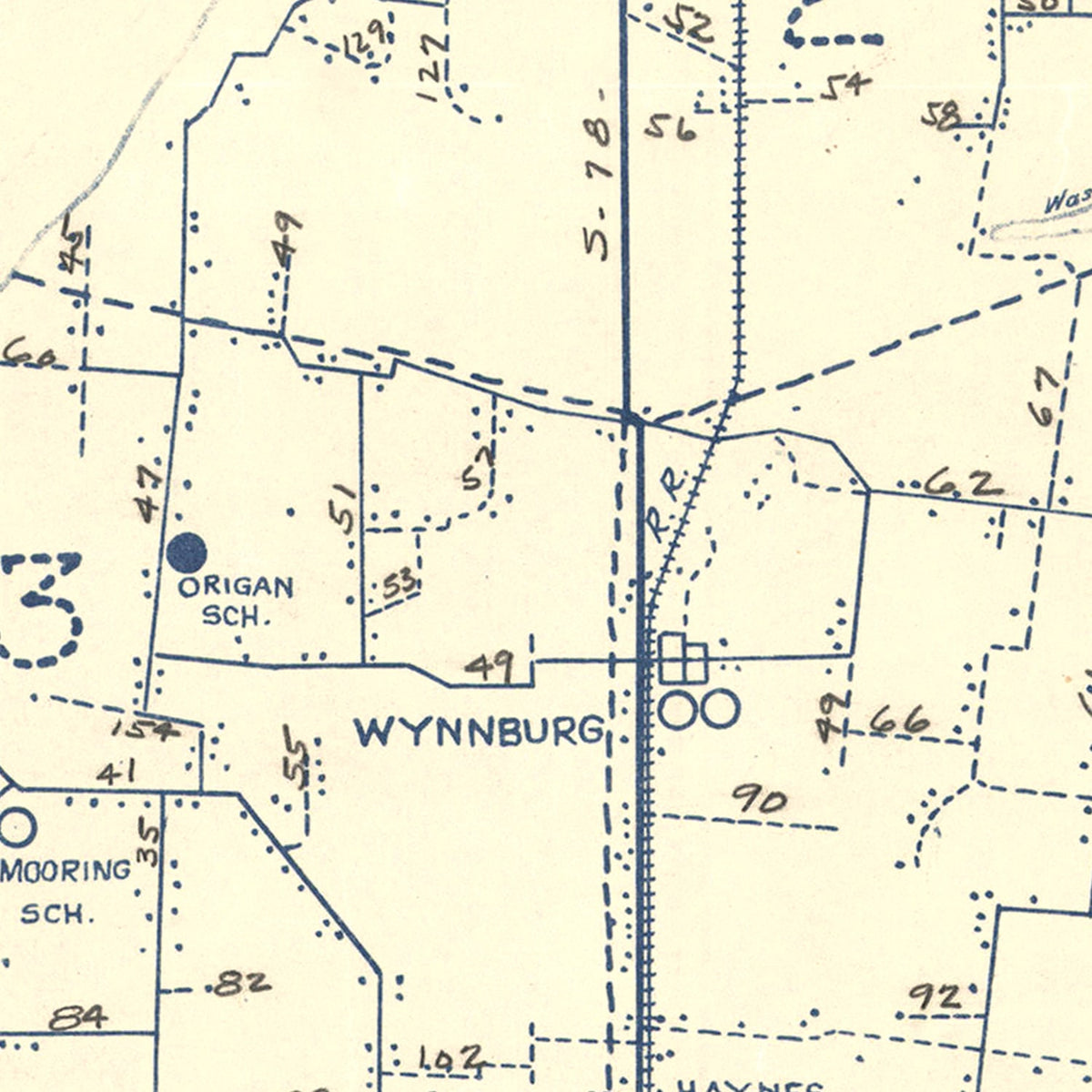 Restored historic details from the 1930 county map of Lake County, Tennessee