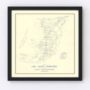 Lake County Vintage Map 1930