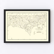 Clay County Vintage Map 1938