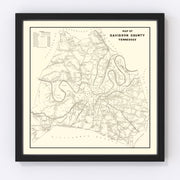 Davidson County Vintage Map 1920