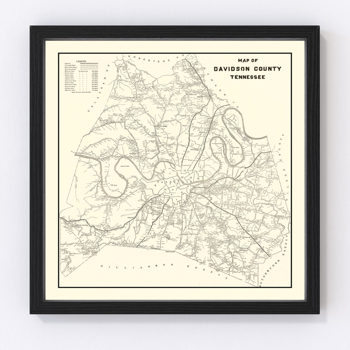 Cherokee National Forest Vintage Map 1939