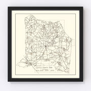 Coffee County Vintage Map 1938