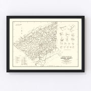 Greene County Vintage Map 1938