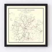 White County Vintage Map 1936