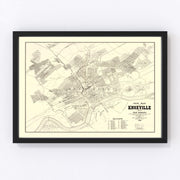 Knoxville Vintage Map 1895