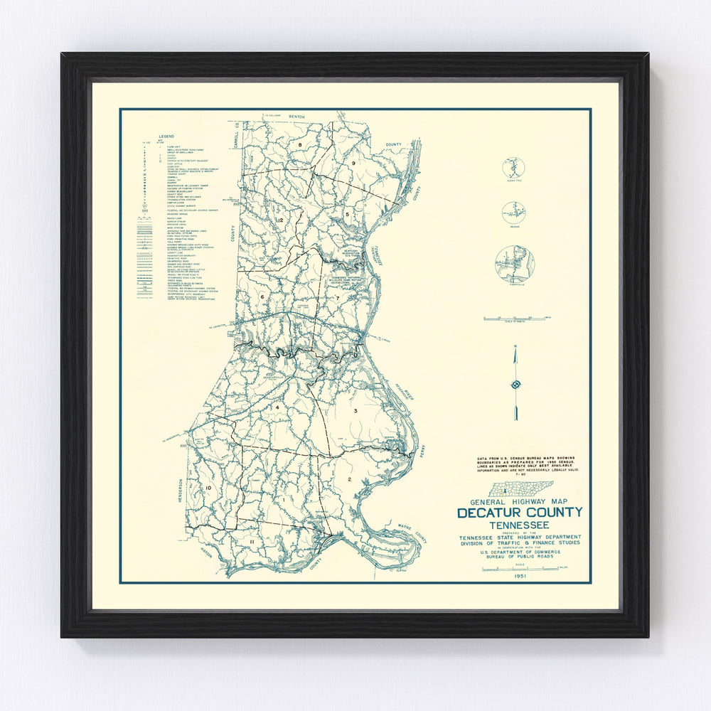 Decatur County Vintage Map 1951