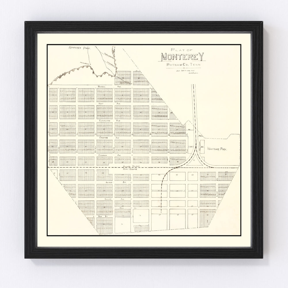 Monterey Vintage Map 1890
