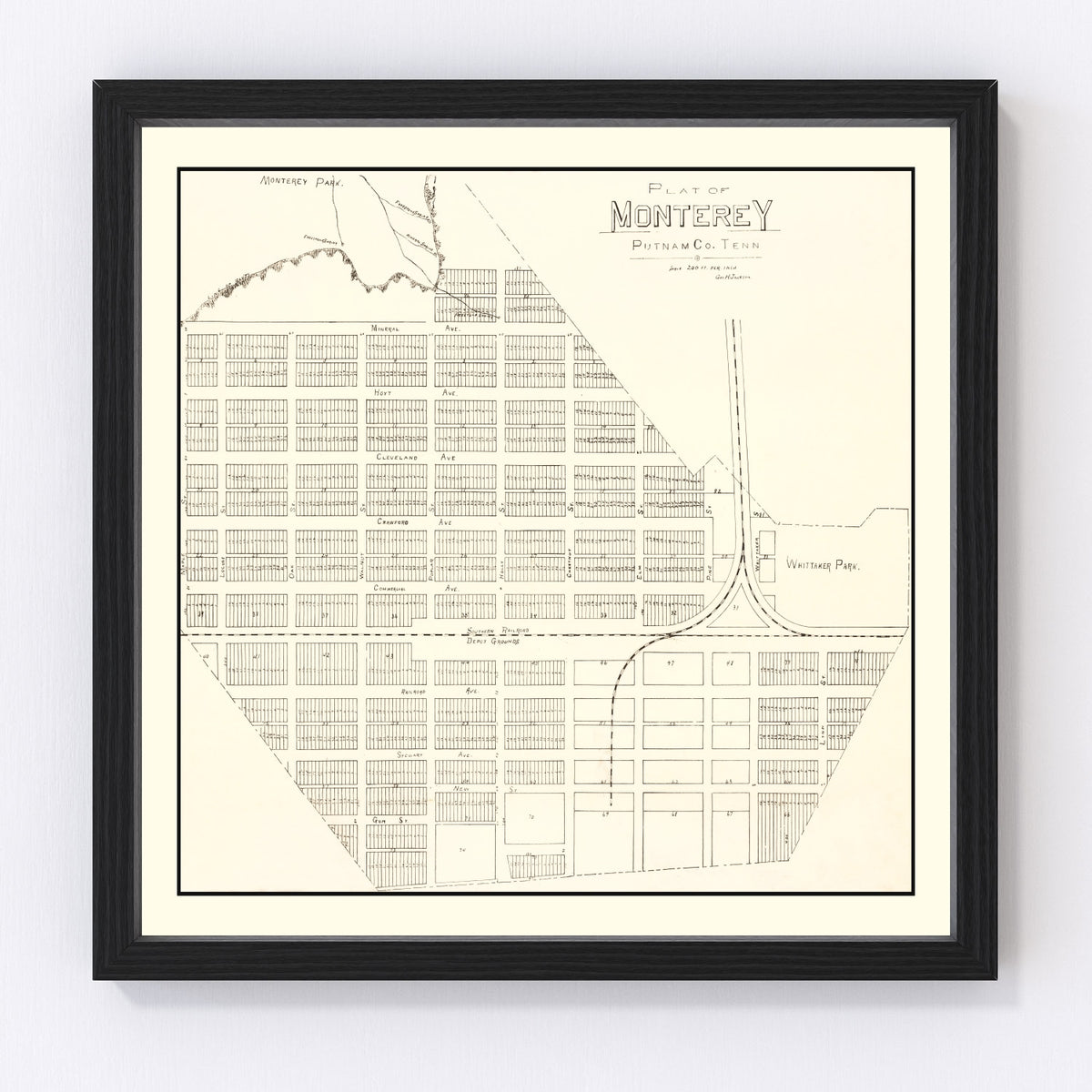 Monterey Vintage Map 1890