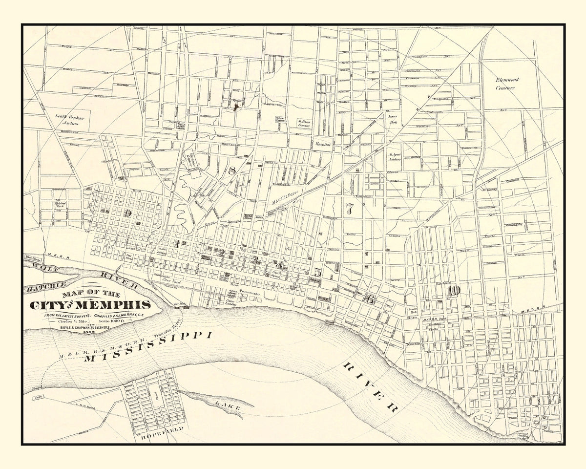 Preview of Vintage Map of Memphis, Tennessee 1872