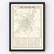 Nashville Vintage Map 1947
