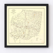 Hickman County Vintage Map 1926