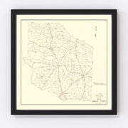 Gibson County Vintage Map 1937