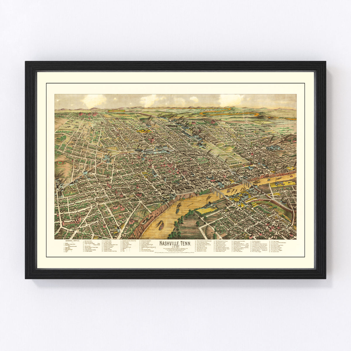 Nashville Vintage Map 1958