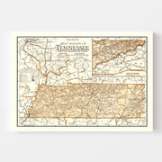 map of Tennessee