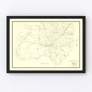 Dyer County Vintage Map 1936