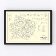 Maury County Vintage Map 1951