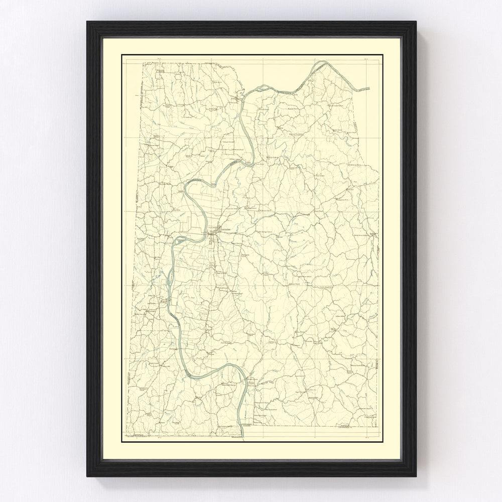 Franklin County Vintage Map 1904