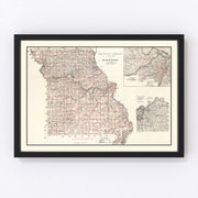 Missouri Vintage Map 1911