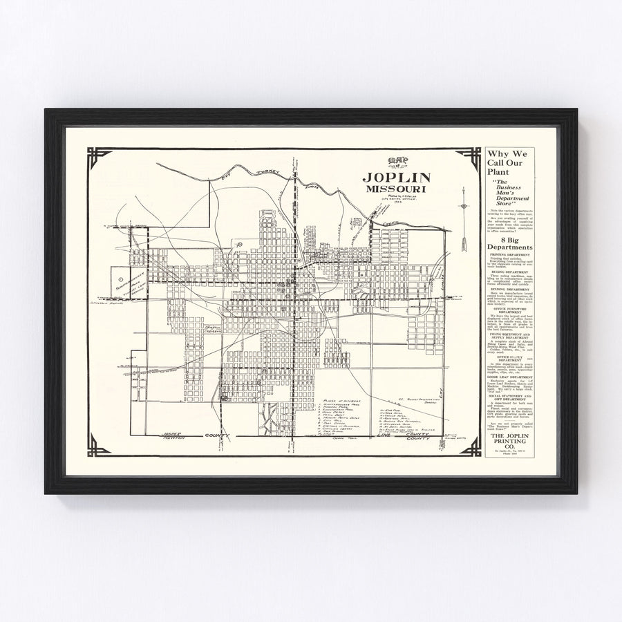 Joplin Vintage Map 1923