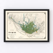 Saint Louis Vintage Map 1884