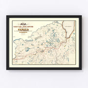 Fox River Vintage Map 1839