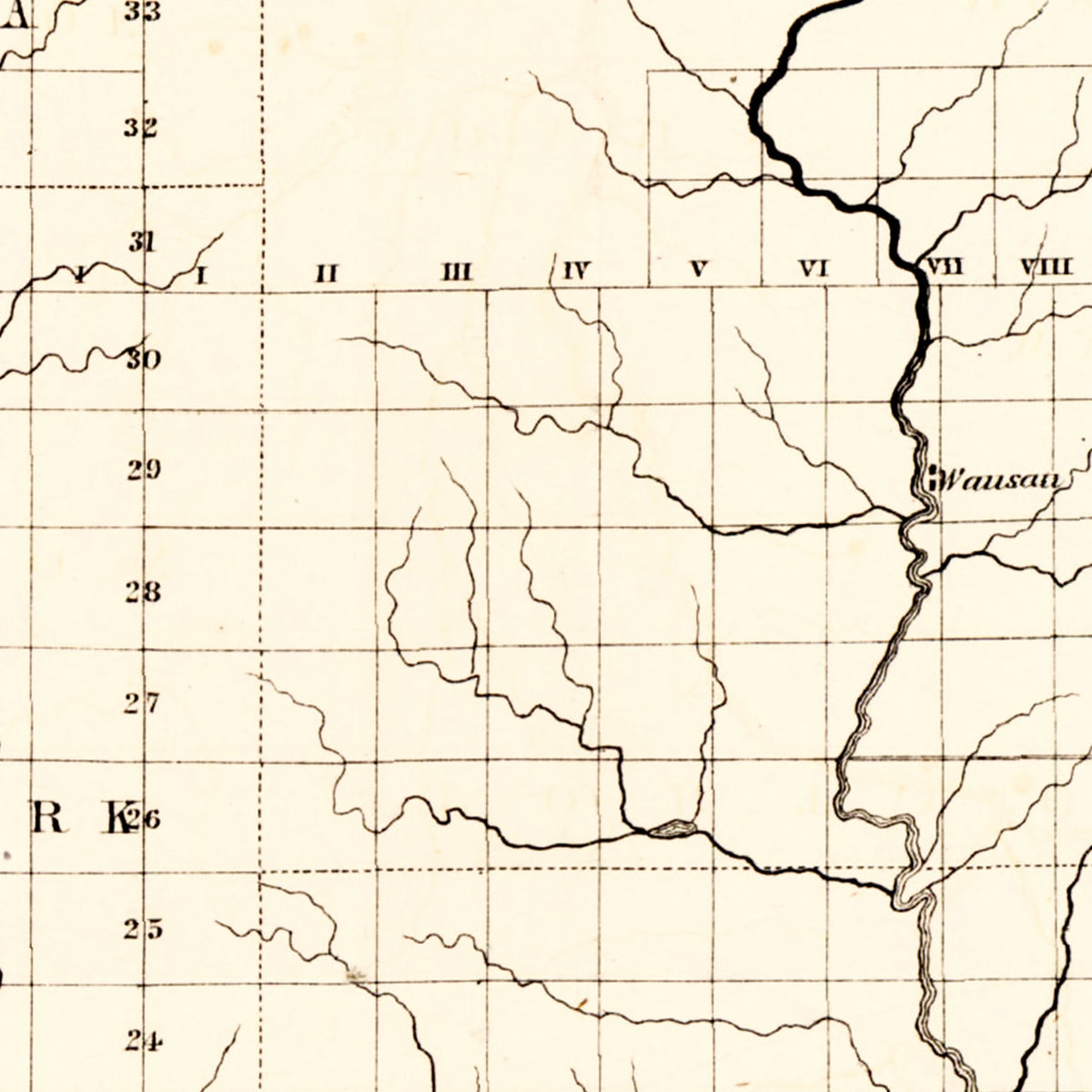 Restored historic details from the 1855 state map of County, Wisconsin