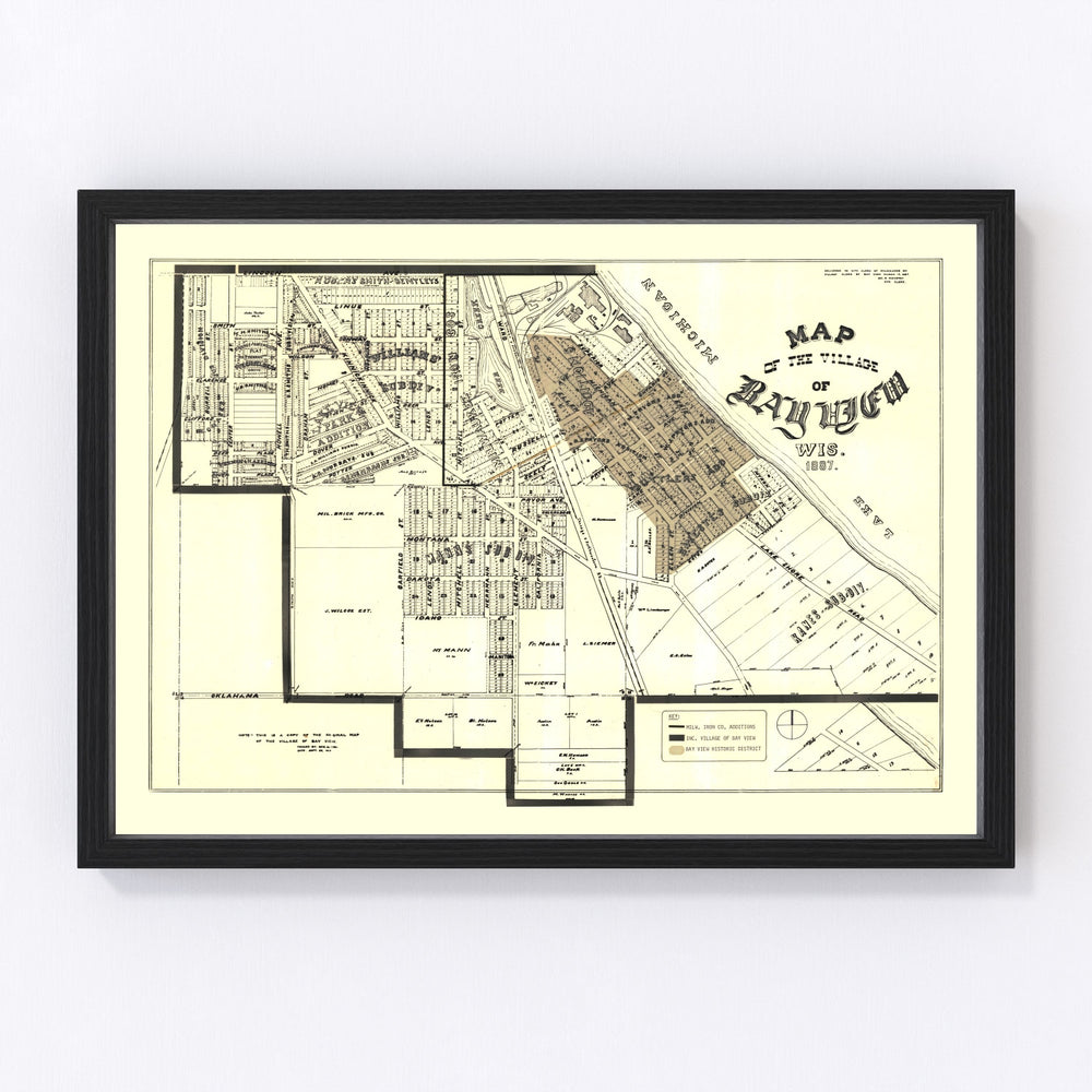 Bay View Vintage Map 1919