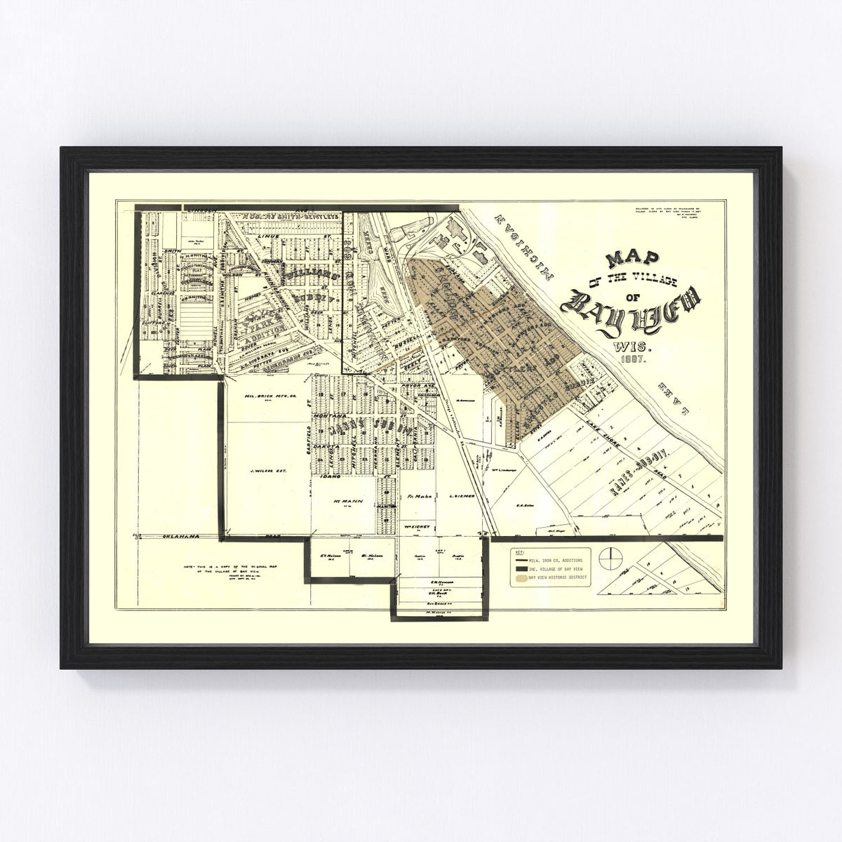 Bay View Vintage Map 1919