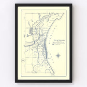 Milwaukee Vintage Map 1836