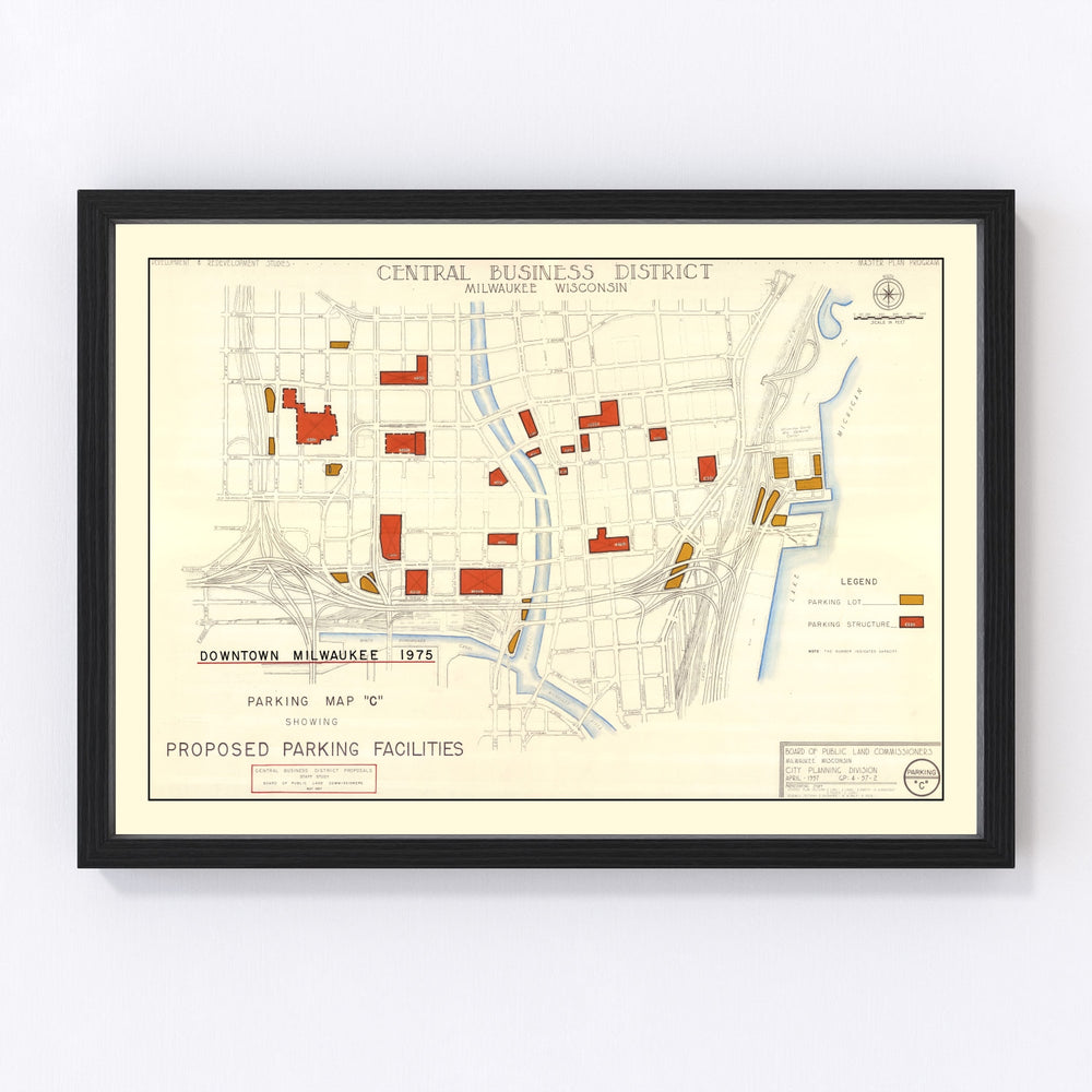 Milwaukee Vintage Map 1957