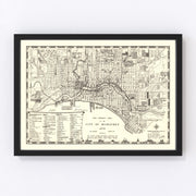 Milwaukee Vintage Map 1870