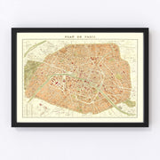 Paris Vintage Map 1893