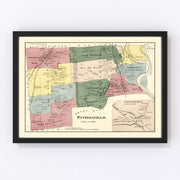 Wethersfield Vintage Map 1869