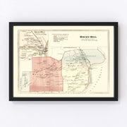 Rocky Hill Vintage Map 1869