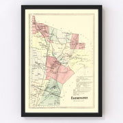 Farmington Vintage Map 1869
