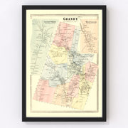 Granby Vintage Map 1869