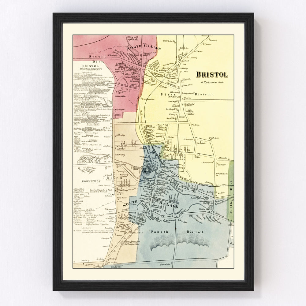 Bristol Vintage Map 1869