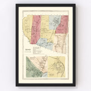 Avon Vintage Map 1869
