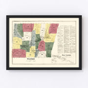 Stafford Vintage Map 1869