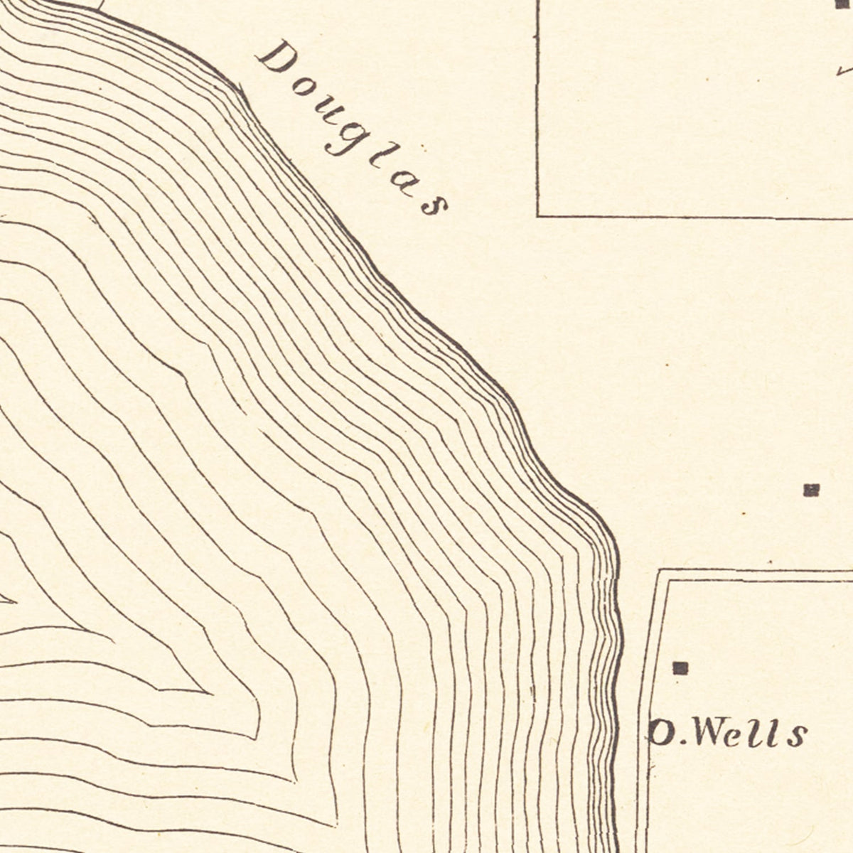 Restored historic details from the 1869 city map of Town of Tolland, Connecticut