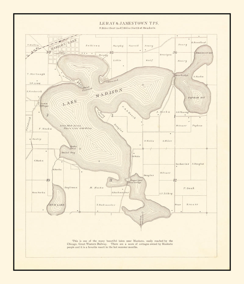 Size comparison using Vintage Map of Town of Tolland, Connecticut 1869