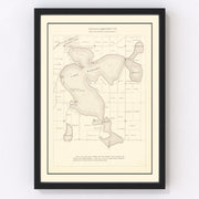 Town of Tolland Vintage Map 1869