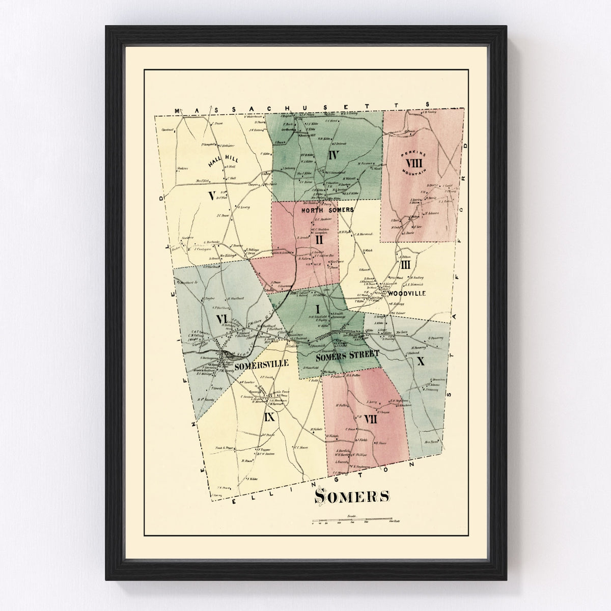 Somers Vintage Map 1869