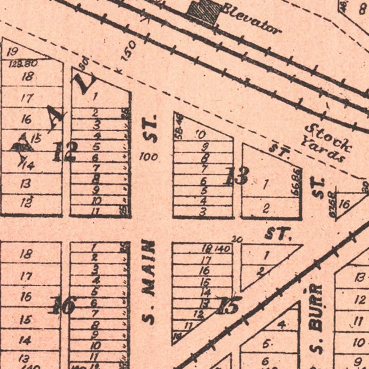 Restored historic details from the 1869 city map of Towns of Bolton and Andover, Connecticut